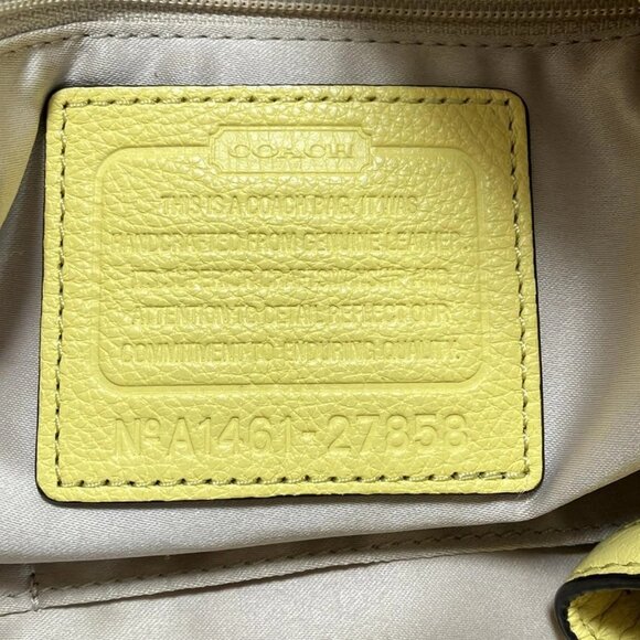 Auth COACH Madison Leather Hobo 27858 Yellow Leather - Shoulder Bag - Picture 8 of 10